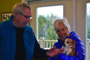 Residents with Dog Highland Green retirement community over 55 in Maine